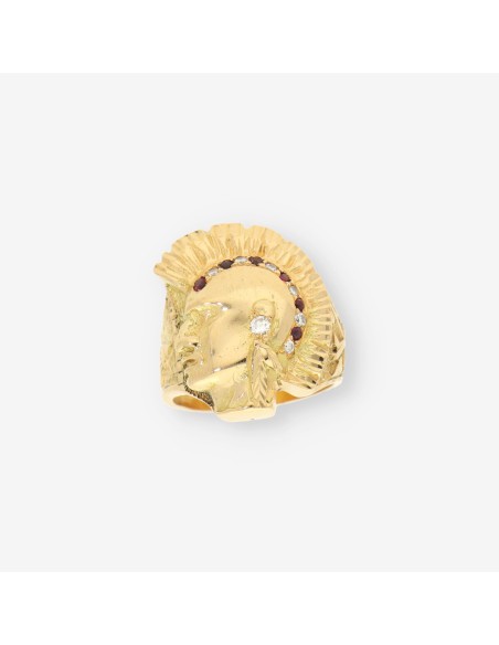 Anillo Guerrero oro y brillantes