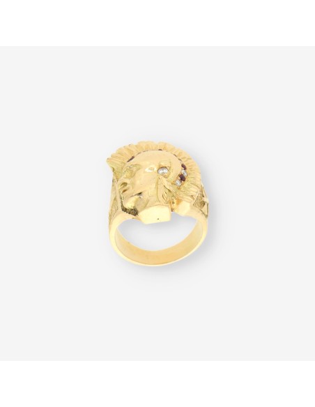 Anillo Guerrero oro y brillantes
