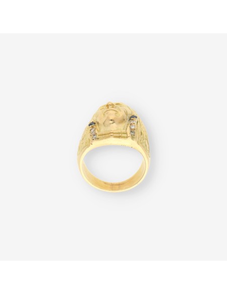 Anillo Indio oro zafiro y brillantes