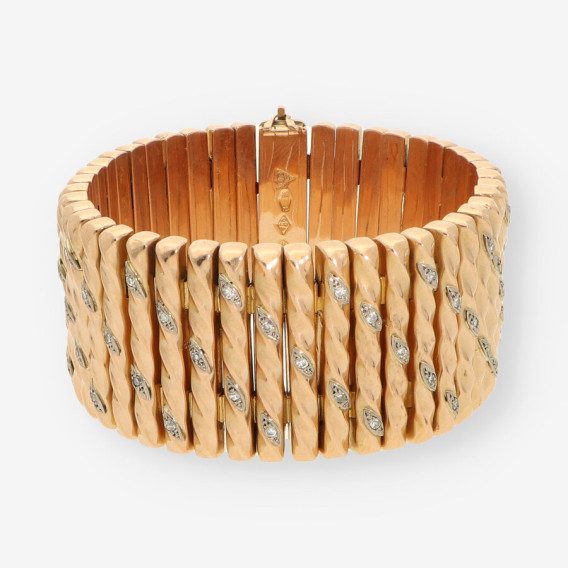 Pulsera oro y brillantes