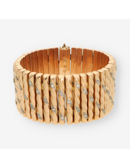 Pulsera oro y brillantes