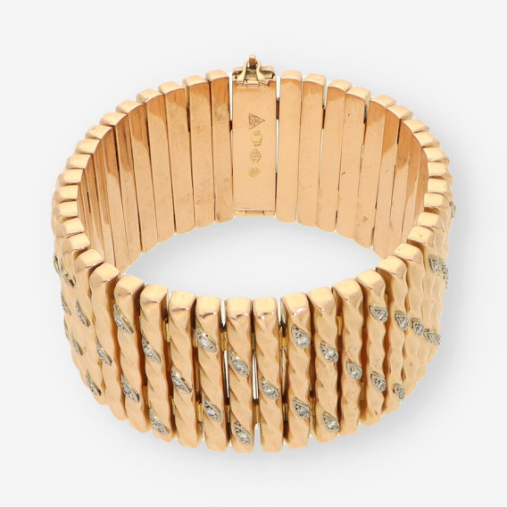 Pulsera oro y brillantes