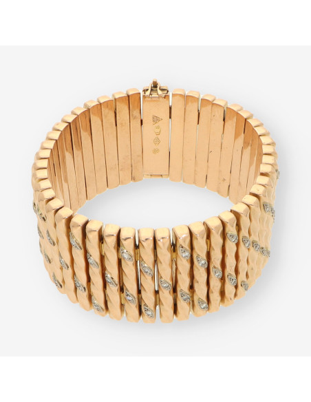 Pulsera oro y brillantes