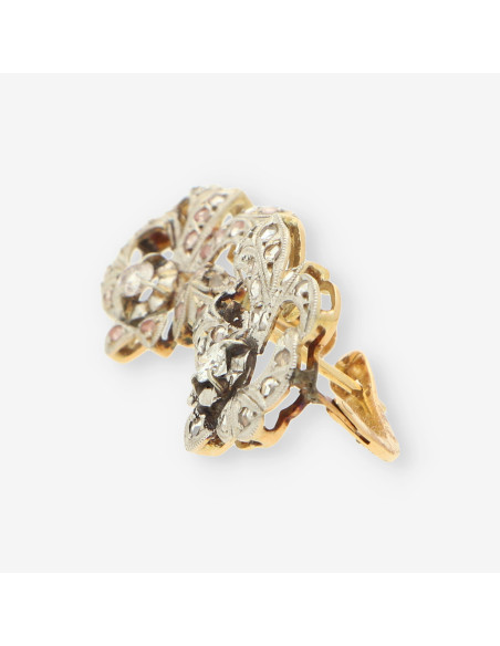 Pendientes isabelinos oro y bri