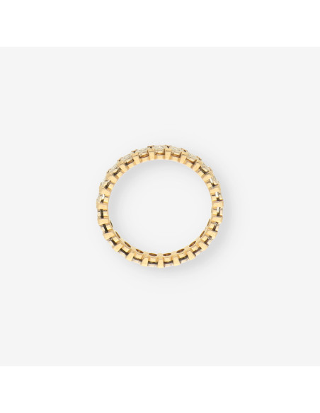 Alianza oro blanco y brillantes