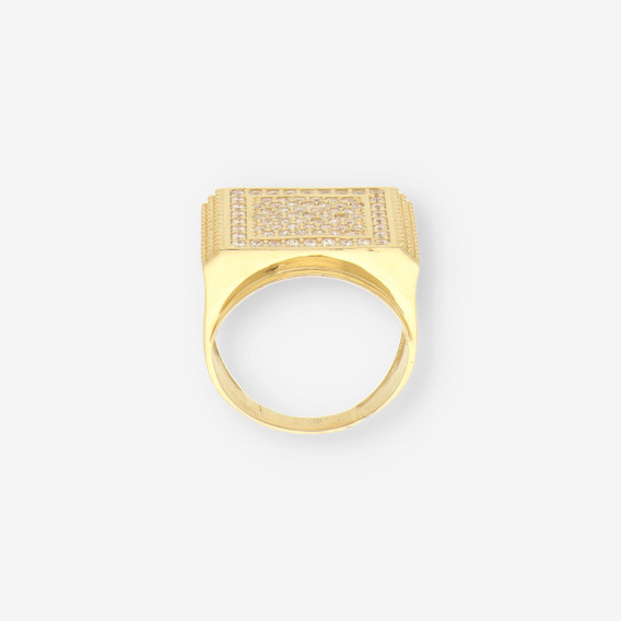 Anillo caballero oro y circonitas