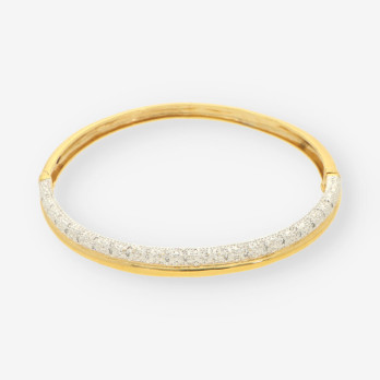 Esclava oro/oro blanco y bri