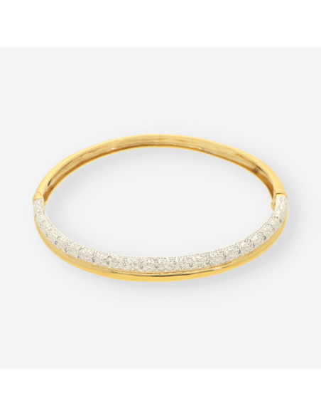 Esclava oro/oro blanco y bri