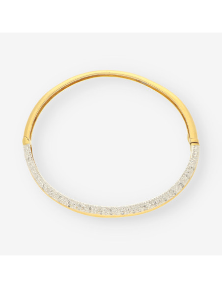 Esclava oro/oro blanco y bri