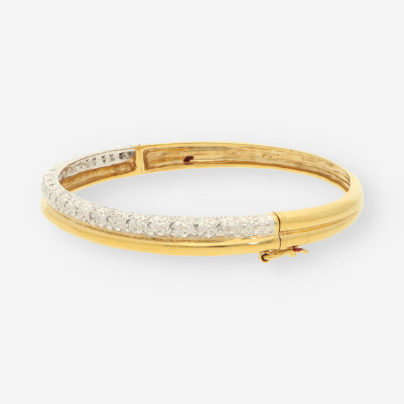 Esclava oro/oro blanco y bri