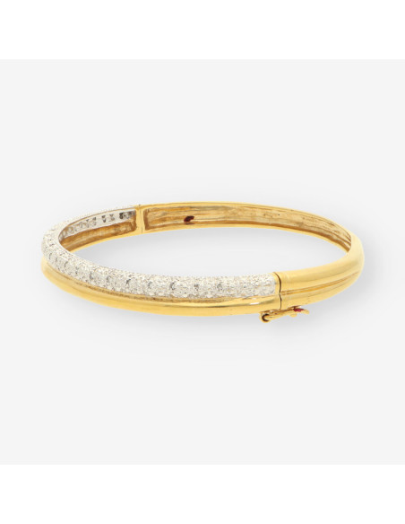 Esclava oro/oro blanco y bri