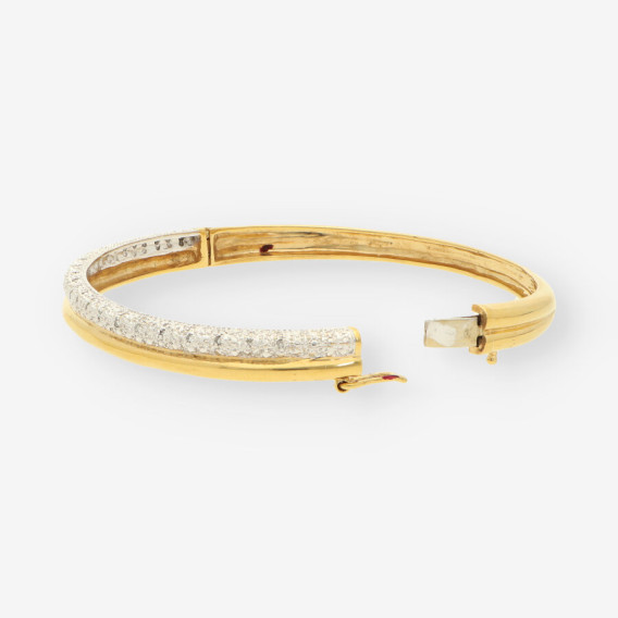 Esclava oro/oro blanco y bri