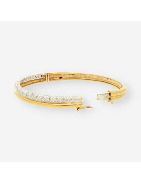 Esclava oro/oro blanco y bri