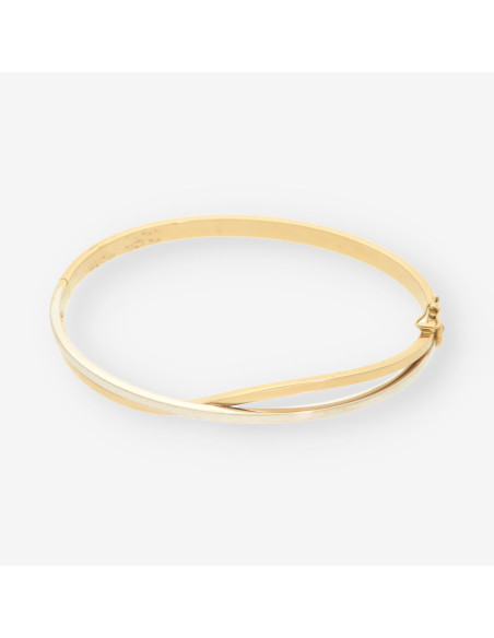 Esclava oro blanco y amarillo