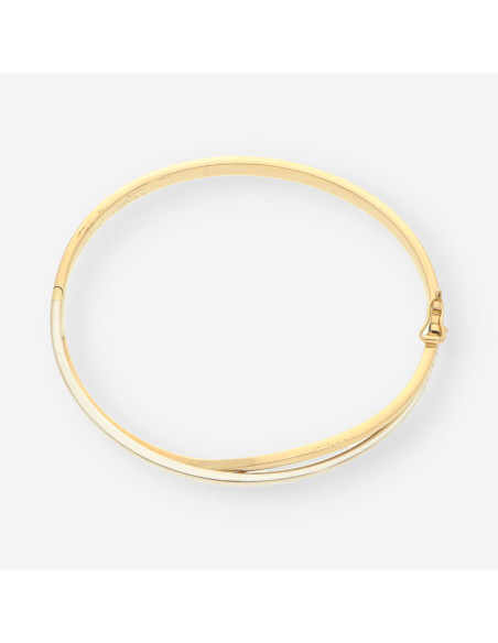 Esclava oro blanco y amarillo