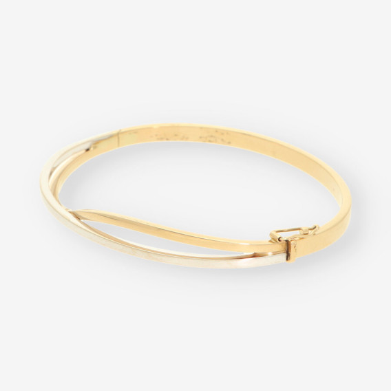 Esclava oro blanco y amarillo