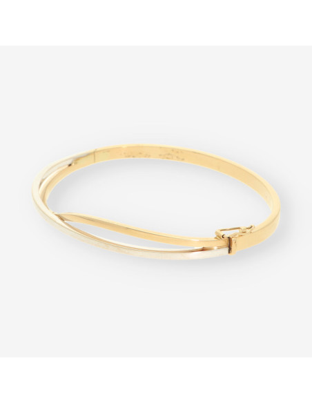 Esclava oro blanco y amarillo