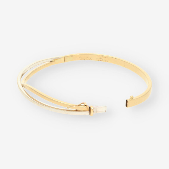 Esclava oro blanco y amarillo