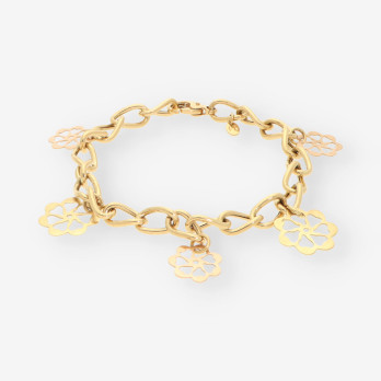 Pulsera con colgantes oro