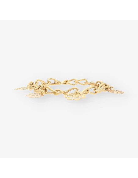 Pulsera con colgantes oro