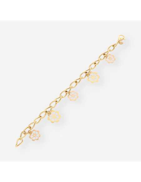 Pulsera con colgantes oro