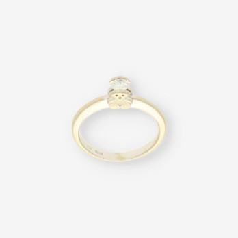 Anillo oro bl. solitario brillantes TOUS 2