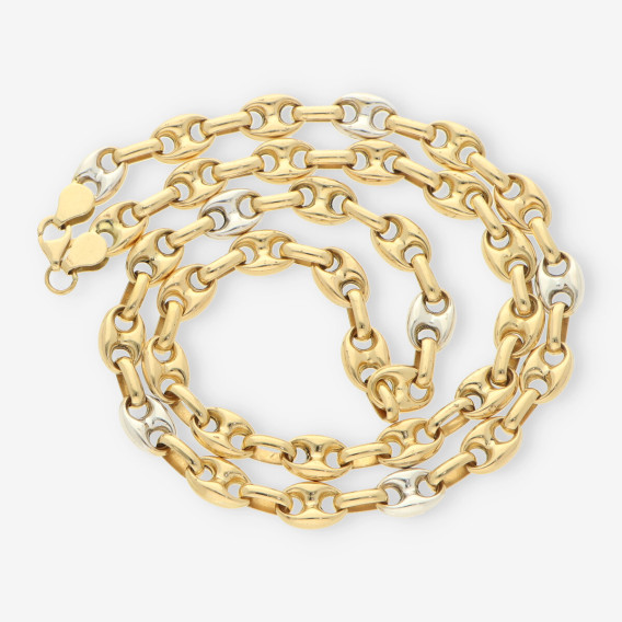 Gargantilla calabrote oro bl. y amarillo