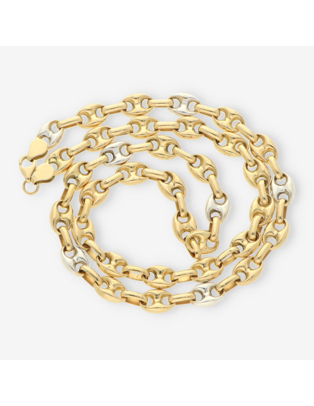 Gargantilla calabrote oro bl. y amarillo