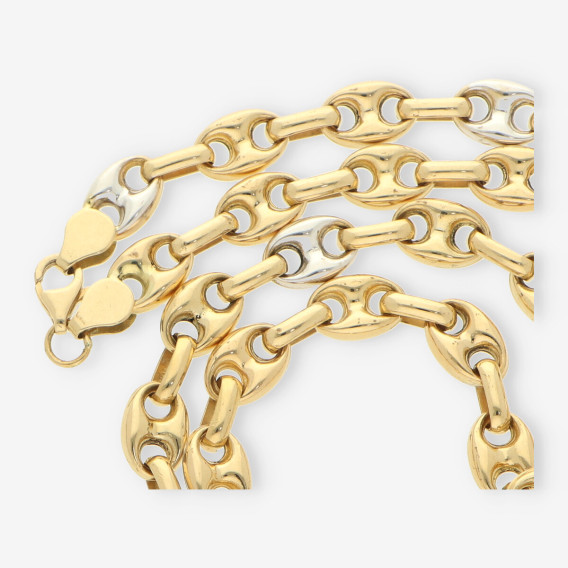 Gargantilla calabrote oro bl. y amarillo