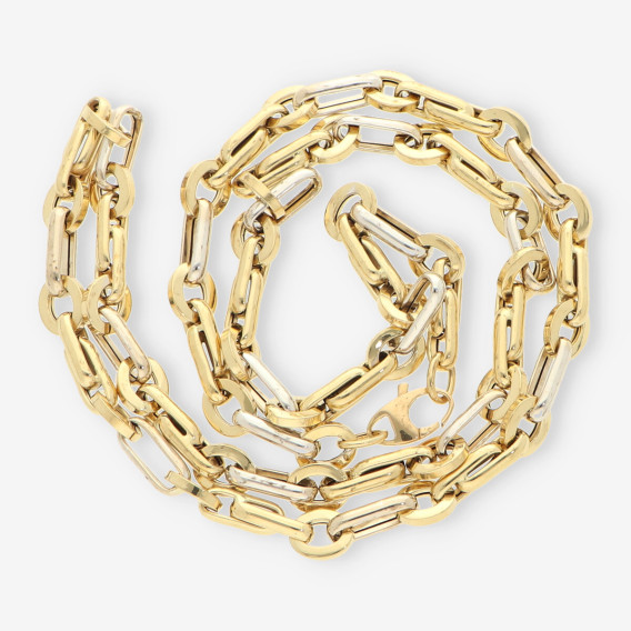 Cadena oro blanco y amarillo