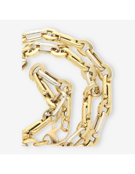 Cadena oro blanco y amarillo