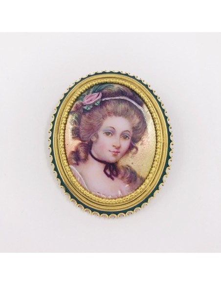 Colgante medalla en oro y esmaltes