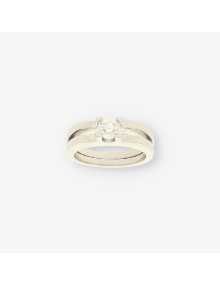 Anillo oro bl. y bri ap.0,90 Qt. CELLINI