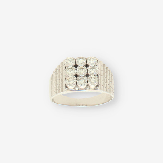 Sello oro blanco y 9 bri