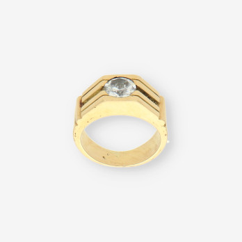 Anillo hombre oro y circonitas 2