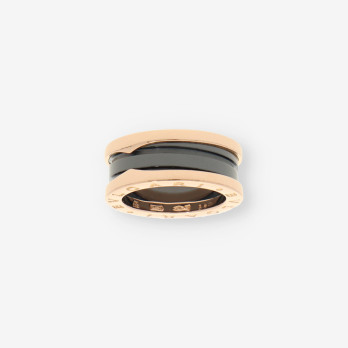 Anillo Ceramico negro oro BULGARI
