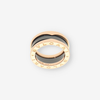 Anillo Ceramico negro oro BULGARI 2