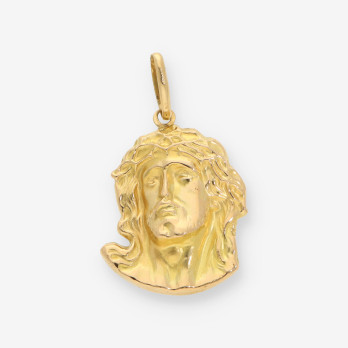 Colgante cara cristo oro
