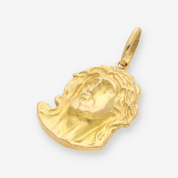 Colgante cara cristo oro 2