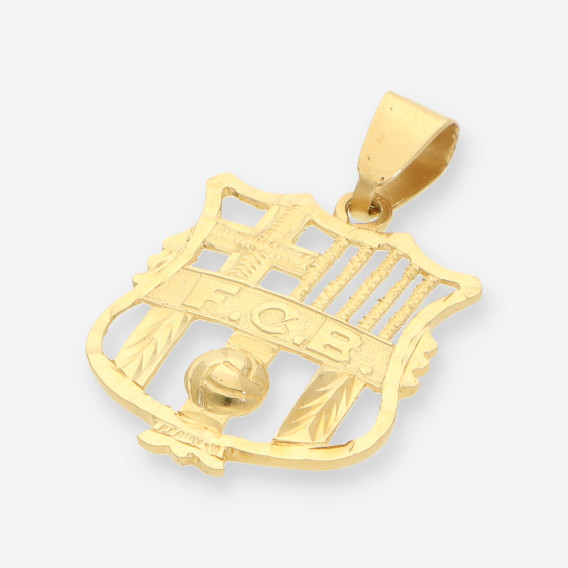 Colgante Escudo BarÃ§a oro