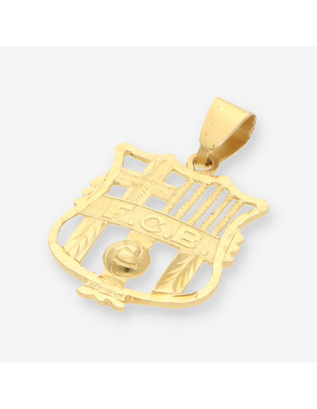 Colgante Escudo BarÃ§a oro