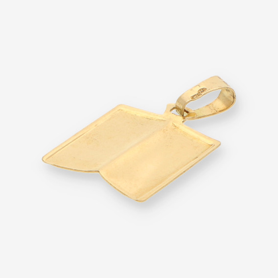 Colgante placa pergamino oro