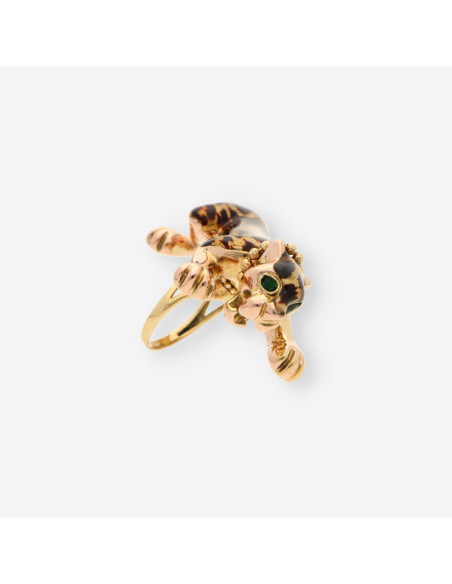 Anillo oro pantera