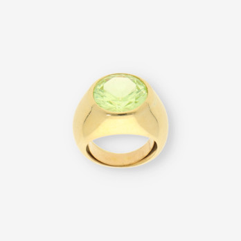 Anillo oro piedra verde 2