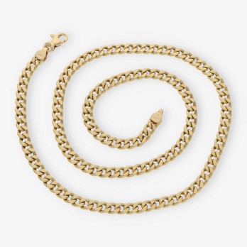 Cadena barbada 50cm en oro 18kt 2