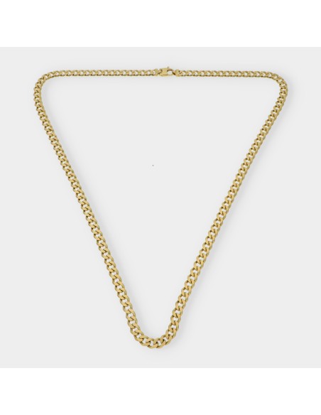 Cadena barbada en oro 18kt