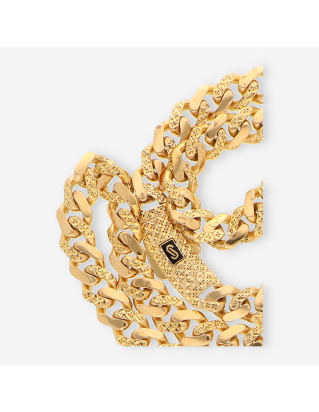 Cadena barbada Monaco oro 21 kt