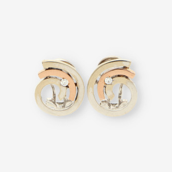 Pendientes oro blanco y amarillo