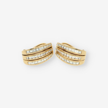 Pendientes oro y brillantes