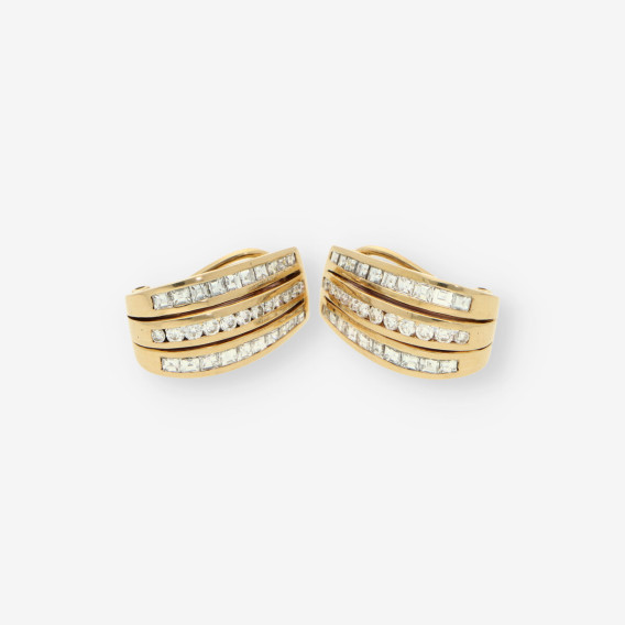 Pendientes oro y brillantes